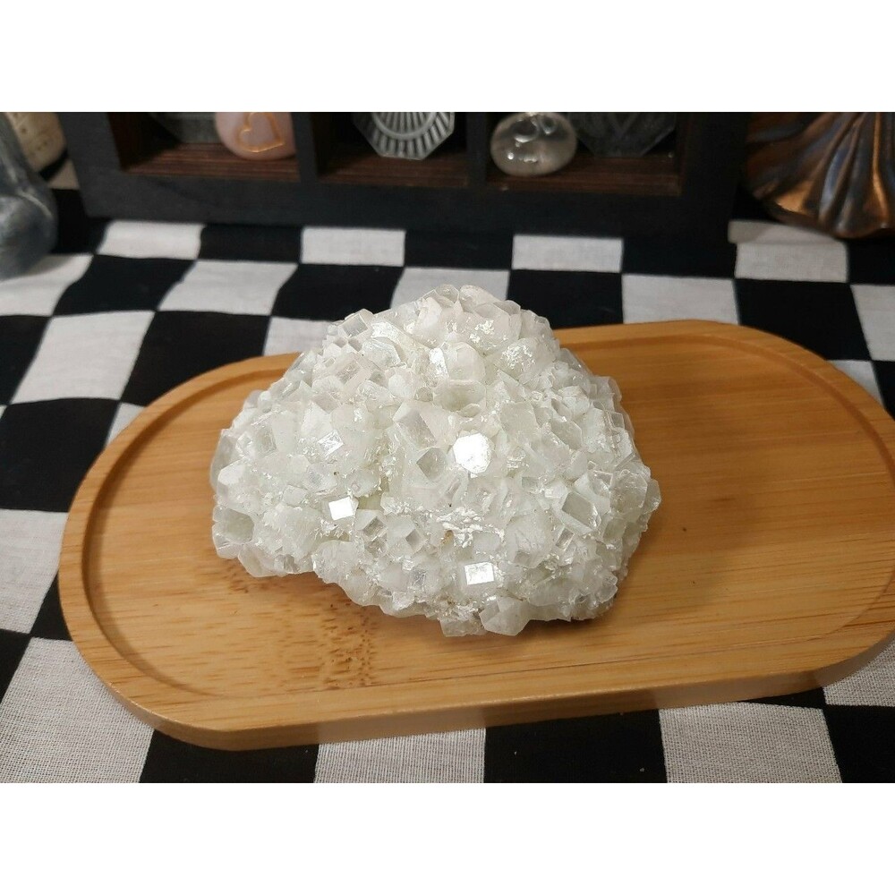 White Apophyllite Crystal Cluster Mineral Specimen